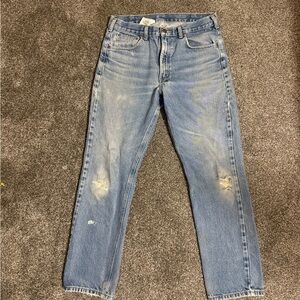 Carhartt Men's Light Blue Straight Jeans